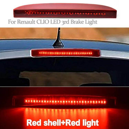 Renault Clio II High Mounted Brake Light 1998-2006 LED third brake light replacement with red ABS housing, weather-resistant, no-drill installation