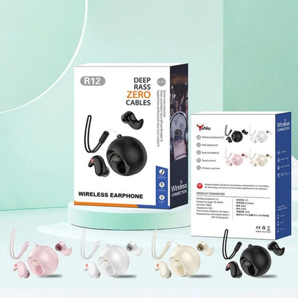 Coconut Ball In-Ear Bluetooth Earbuds With Charging Case compact Bluetooth 5.3 earbuds with IPX5, 42g case