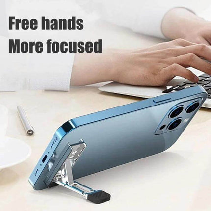Light Gray Invisible Stand for Laptops and Tablets propping phone or tablet at ergonomic angle for hands-free remote work and improved airflow