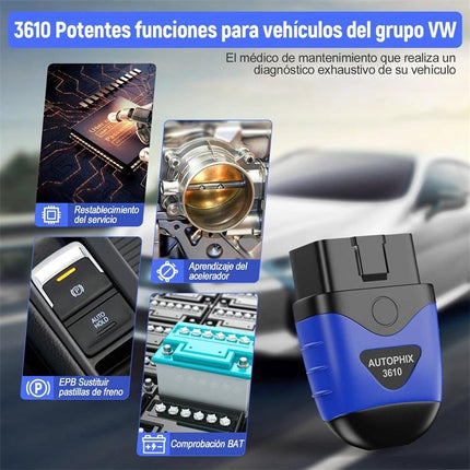 Autophix Scanner for Everyday Car Maintenance Checks at Home – compact Autophix 3610 OBD2 diagnostic tool for DIY engine and brake checks