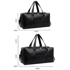 Stylish Waterproof Leather Travel Tote for Men - Spacious Business Handbag for Weekend Getaways