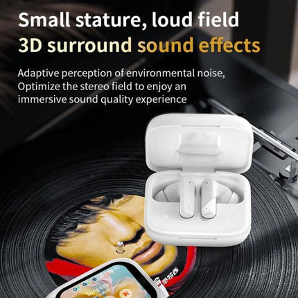 Wireless In Ear Earphones With Touchscreen Charging Case shown open with earbuds and touch screen case highlighting ANC and 3D surround