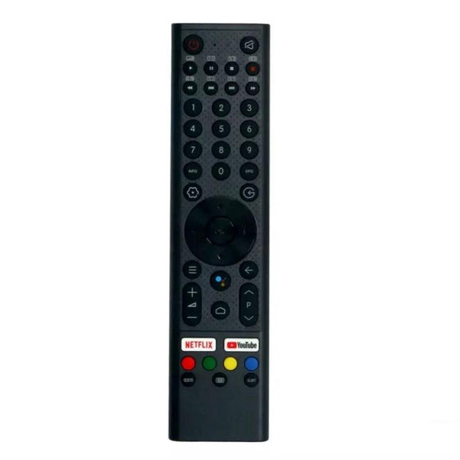 ChangHong CHIQ Bluetooth Voice Enabled TV Remote Control with numeric keypad, navigation wheel and Netflix/YouTube shortcut buttons