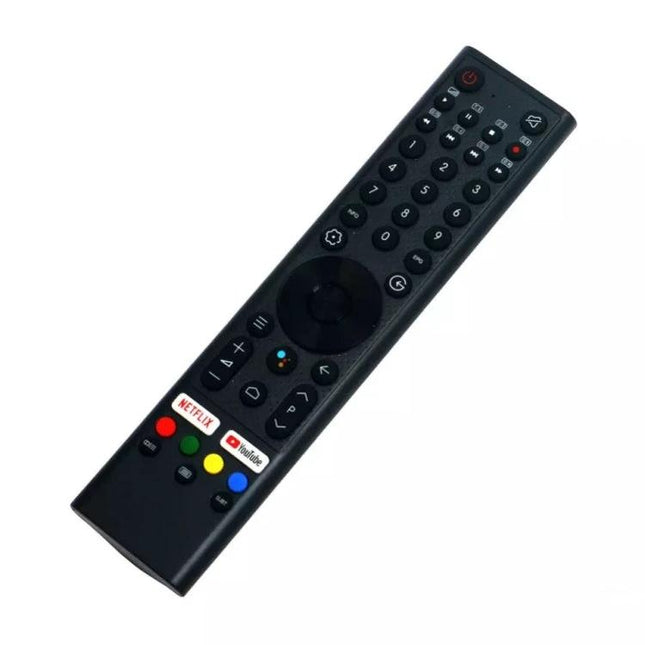 ChangHong CHIQ Bluetooth Voice Enabled TV Remote Control black remote with voice, Bluetooth and dedicated Netflix/YouTube buttons