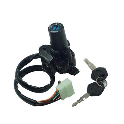 Ignition Switch Lock for Motorcycles, Aluminum Body replacement for Kawasaki ZXR400 ZZR400 ZZR600 with keys and wiring harness