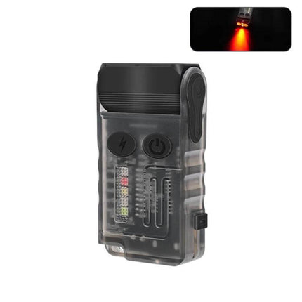 Portable Keychain Light Rechargeable For Everyday Carry compact rechargeable keychain light with red rear LED and multi-color side LEDs, USB-C