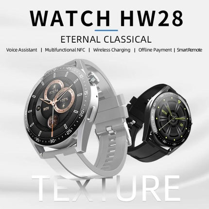 Essential Smart Watch for Everyday Health Monitoring - 1.39-inch round TFT screen, heart rate and step tracking in sleek silver and black designs