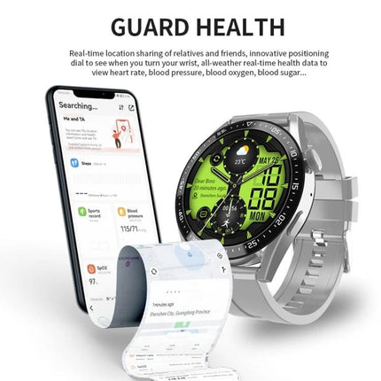 Essential Smart Watch for Everyday Health Monitoring - 1.39-inch round TFT screen showing heart rate, notifications and activity tracking