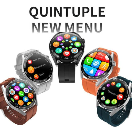 Essential Smart Watch for Everyday Health Monitoring with 1.39-inch round TFT screen showing colorful health and app icons