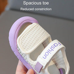 Breathable Summer Soft-Soled Toddler Shoes - Easy Slip-On Design with Wrapped Toe for Kids