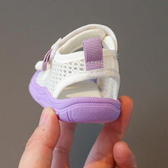 Breathable Summer Soft-Soled Toddler Shoes - Easy Slip-On Design with Wrapped Toe for Kids