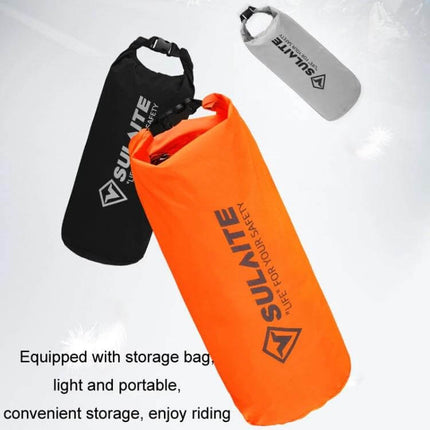 SULAITE Full-Body Motorcycle Raincoat, Breathable Waterproof, M-XXXL compact storage bags in orange black and gray for portable riding protection