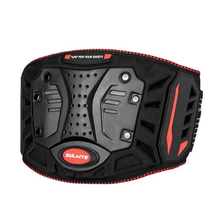 Sulaite Motorcycle Riding Breathable Anti Fall Belt Red waist protector with PP anti-fall shell and breathable shock-absorption design