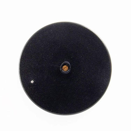 Versatile Plastic Thermometer for Everyday Home and Travel Use - top view of round black plastic thermometer with central sensor