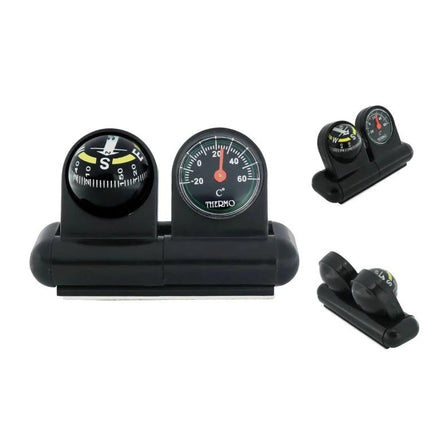Essential Compass and Thermometer for Everyday Car Travel - dashboard compass and thermometer combo with glow-in-the-dark ring for road trips and commutes