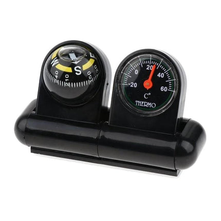 Essential Compass and Thermometer for Everyday Car Travel - dashboard compass and thermometer with glow ring for navigation and cabin temperature