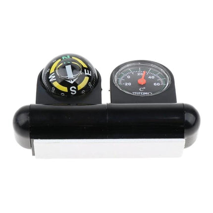 Essential Compass and Thermometer for Everyday Car Travel – dashboard-mounted compass and thermometer combo with glow ring for car navigation and cabin temperature
