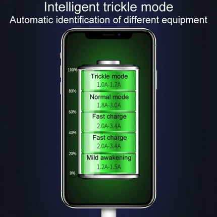 RAV4 USB-PD Car Charger For On-The-Go Everyday Use — phone screen showing intelligent trickle, normal and fast charge modes