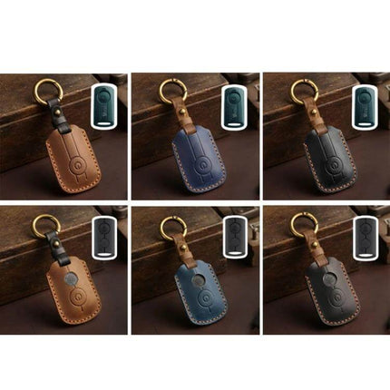 Key Cover For Motorcycle Brown Hollowed Daily Use - brown cowhide key cover for Yamaha NMAX155 XMAX300 Aerox Jauns keys