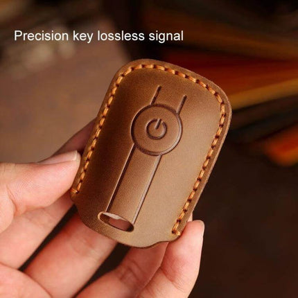 Key Cover For Motorcycle Brown Hollowed Daily Use – brown cowhide precision hollowed key cover for Yamaha NMAX155 XMAX300 Aerox Jauns