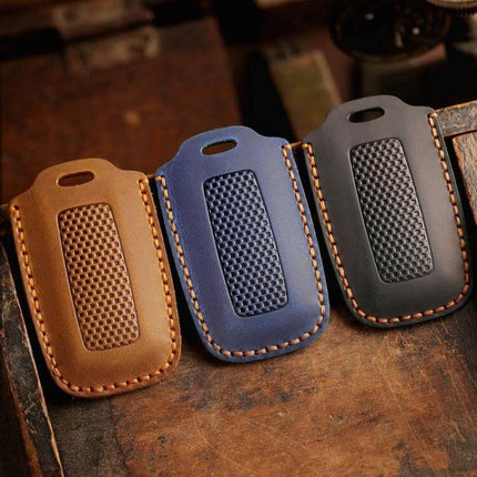 Hallmo Motorcycle Key Case For Honda Brown Everyday Use - brown cowhide leather Honda key cover molded for NS125LA Lead125 PCX160 Forza 350