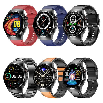 Daily Health Monitoring Watch for Everyday Wellness Activities showing six wristwatch styles with heart rate and activity screens