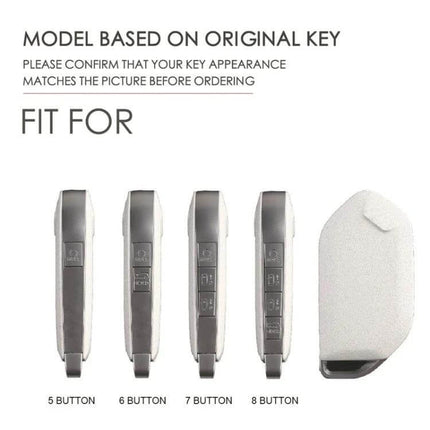 Kia Hallmo Car Key Protective Cover, 5 Keys For Everyday Use cowhide leather organizer holds up to five fobs, fits 5‑button key mold, protects buttons and signal