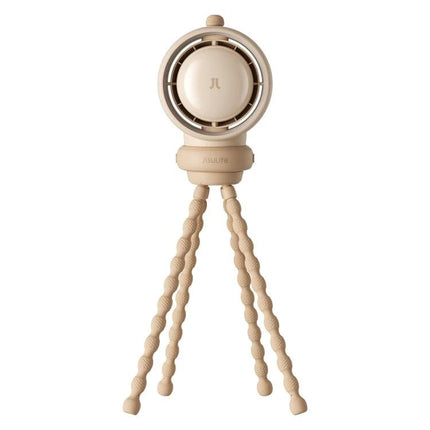 JisuLife Bladeless Stroller Fan for Portable Cooling and Air Flow beige clip-on tripod fan for stroller, bladeless safe airflow and dust-filtering