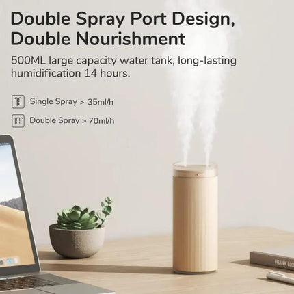 JisuLife Desktop Humidifier For Home And Office Brown