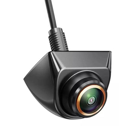 360-Degree Adjustable Fisheye Camera for Vehicle Reversing compact black fisheye reversing camera with wide-angle lens and 12V cable