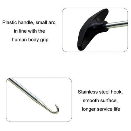 Exhaust Pipe Spring Hook 174mm For Removing Exhaust Springs - plastic handle and stainless steel hook tool, 174mm reach 87mm for tight exhaust springs