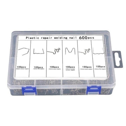 Boxed Car Bumper Repair Welding Wire Set 0.6 0.8 mm boxed set of 600 tungsten steel nails for plastic bumper, fender, dashboard repairs