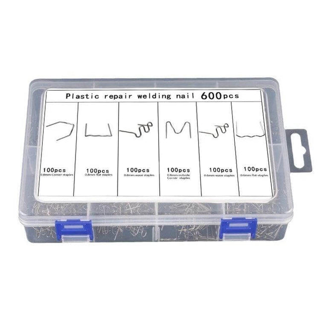 Boxed Car Bumper Repair Welding Wire Set 0.6 0.8 mm boxed set of 600 tungsten steel nails for plastic bumper, fender, dashboard repairs