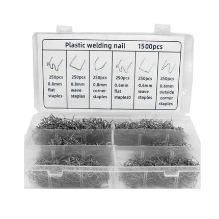 Boxed Car Bumper Repair Welding Wire Set 0.6 0.8 mm – plastic welding nail kit with six tungsten steel nail shapes for bumper and trim repairs