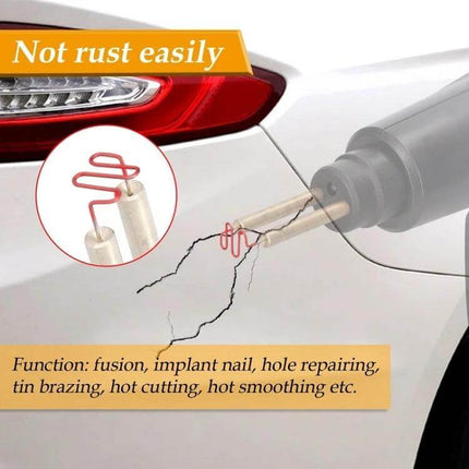 Boxed Car Bumper Repair Welding Wire Set 0.6 0.8 mm - tungsten steel nails for welding cracked bumper, fender and plastic panel repairs