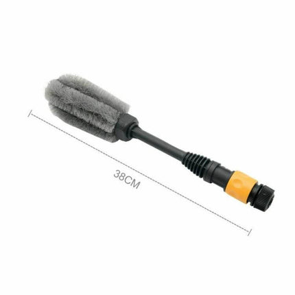 Soft Bristle Wheel Hub Cleaning Brush for Vehicle Washing - 38cm soft bristle brush with flexible PA6 bristles and steel wire core for safe wheel hub cleaning