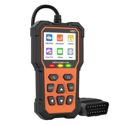 Essential Car Diagnostic Scanner for Routine Vehicle Checks handheld OBDII reader with color screen and OBD port cable
