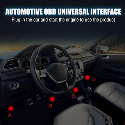 Essential Handheld Device for Routine Car Maintenance Checks - dashboard view showing OBDII port locations and plug-in use