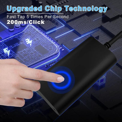 Virtual Mouse for Preventing Computer Hibernation Device USB plug-in with upgraded chip and touch button to simulate activity and stop sleep mode