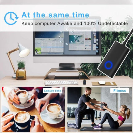 Virtual Mouse for Preventing Computer Hibernation Device USB plug-in keeps PC awake during video calls and downloads