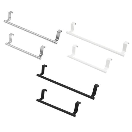 Stainless Steel Towel Rack For Kitchen Cabinet Storage - over-the-door stainless steel and black towel bars in multiple sizes