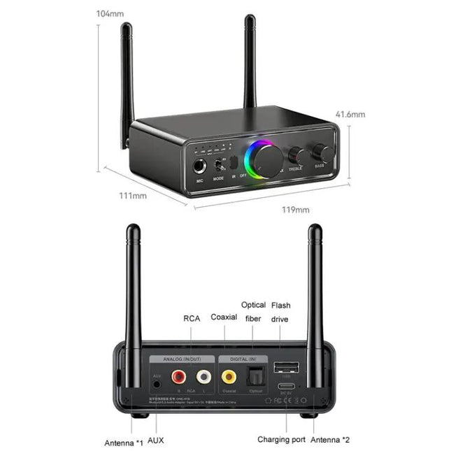 OMS-M18 Bluetooth 5.3 Audio Transmitter Receiver Dual | Syndmart