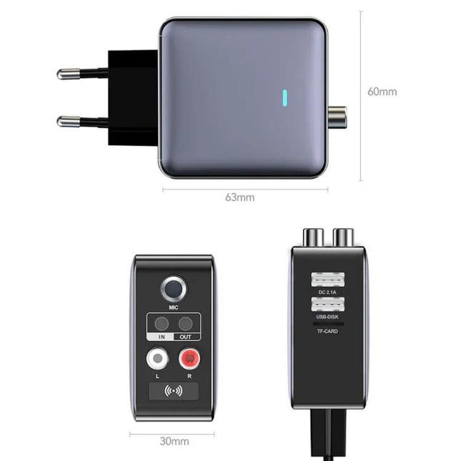 OMS H6 Bluetooth 5.3 Transmitter Receiver Adapter EU Plug | Syndmart