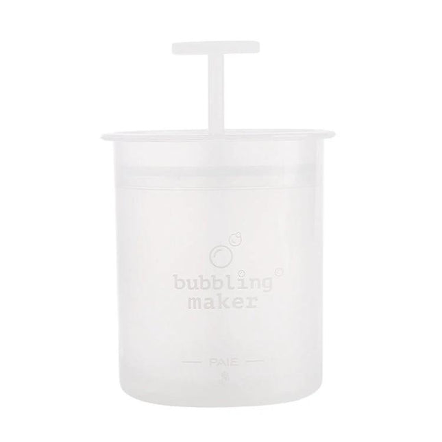 Portable Foaming Cup for Daily Skincare and Travel Use - translucent hand-pump foam maker for quick facial cleansing