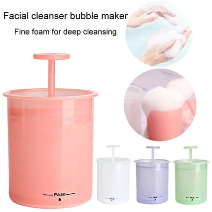 Portable Foaming Cup for Daily Skincare and Travel Use - pink facial cleanser bubble maker for quick rich foam