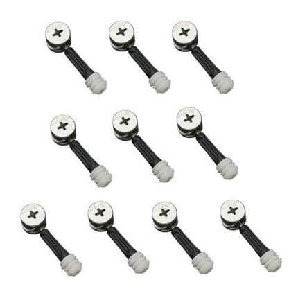 3 In 1 Furniture Connector Set For Easy Assembly 40mm And 35mm - pack of metal cam lock connectors for shelves and modular furniture assembly