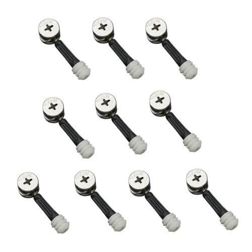 3 In 1 Furniture Connector Set For Easy Assembly 40mm And 35mm - pack of metal cam lock connectors for shelves and modular furniture assembly