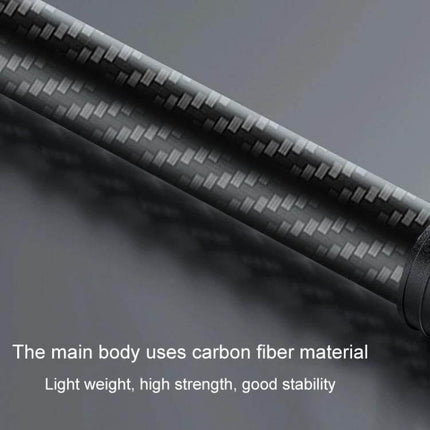 Car Phone Mount Extension Arm Carbon Fiber 360 Degree Swivel - close-up carbon fiber arm showing weave texture and lightweight strength