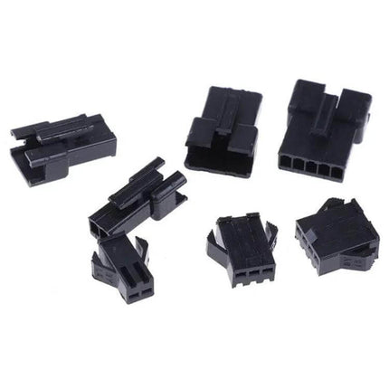 JST-SM 2.54mm Header Connectors Set 2-5Pin For Hobby Electronics - assorted black 2-5 pin housings for prototyping and small wiring