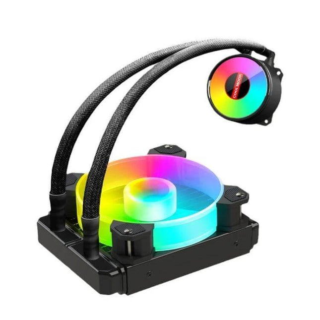 Coolmoon ARGB Integrated CPU Cooler for Multiple Platforms with RGB pump and radiator for Intel and AMD systems